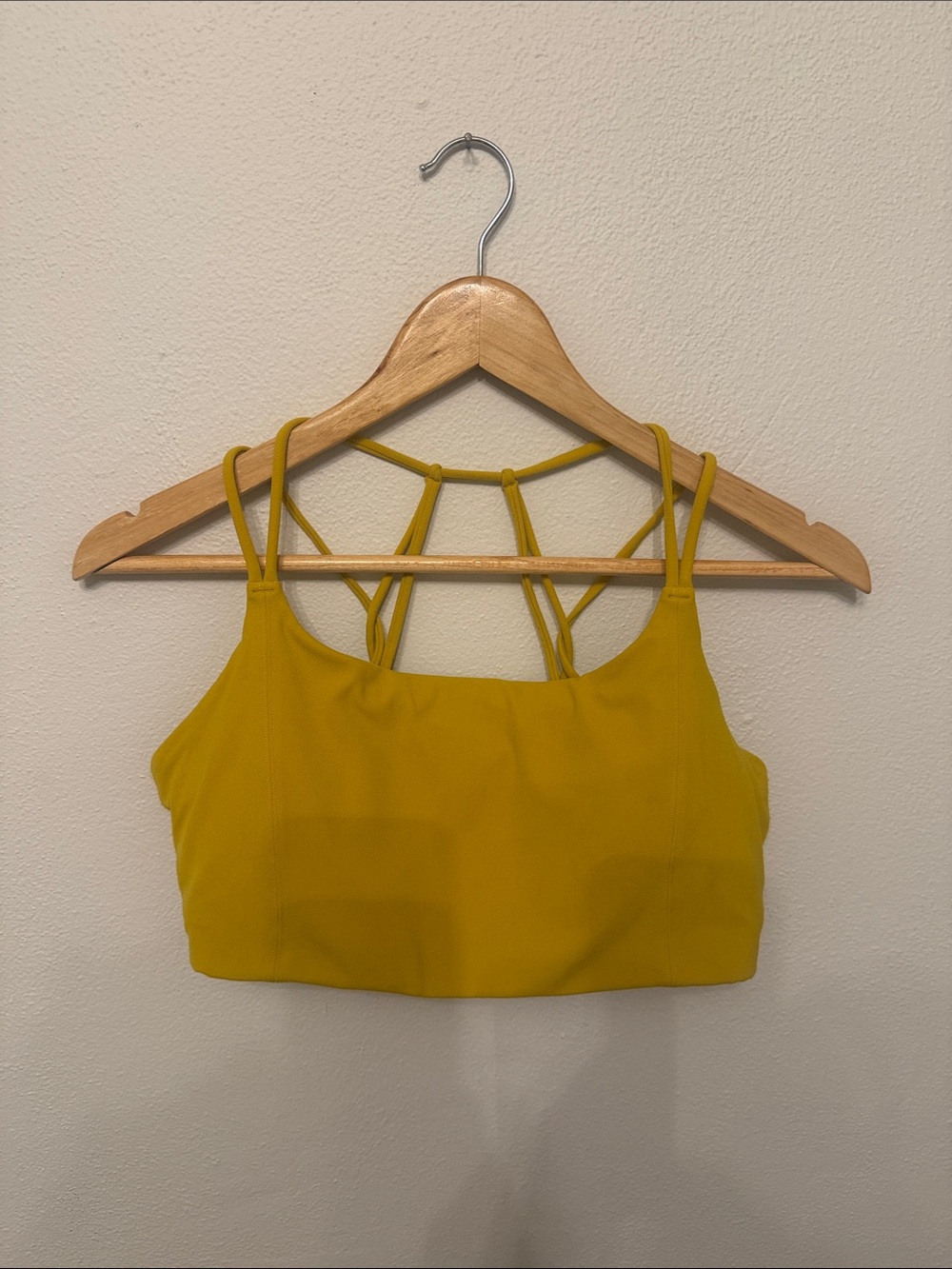 Athleta Mustard Yellow Strappy Crop Tank